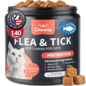 Flea Support Chews For Cats Salmon Flavor Flea And Tick Supplement For Cats Daily Oral Cat Flea And Tick Treatment Chews Soft Treats For All Bree (Option: 1pc) Flea Support Chews For Cats Salmon Flavor Flea And Tick Supplement For Cats Daily Oral Cat Flea And Tick Treatment Chews Soft Treats For All Bree (Option: 1pc)