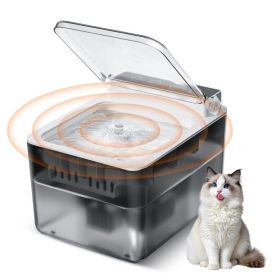 Wireless Charging Battery Driven 304 Stainless Steel Cat Automatic Induction Pet Water Fountain (Option: 3L) Wireless Charging Battery Driven 304 Stainless Steel Cat Automatic Induction Pet Water Fountain (Option: 3L)